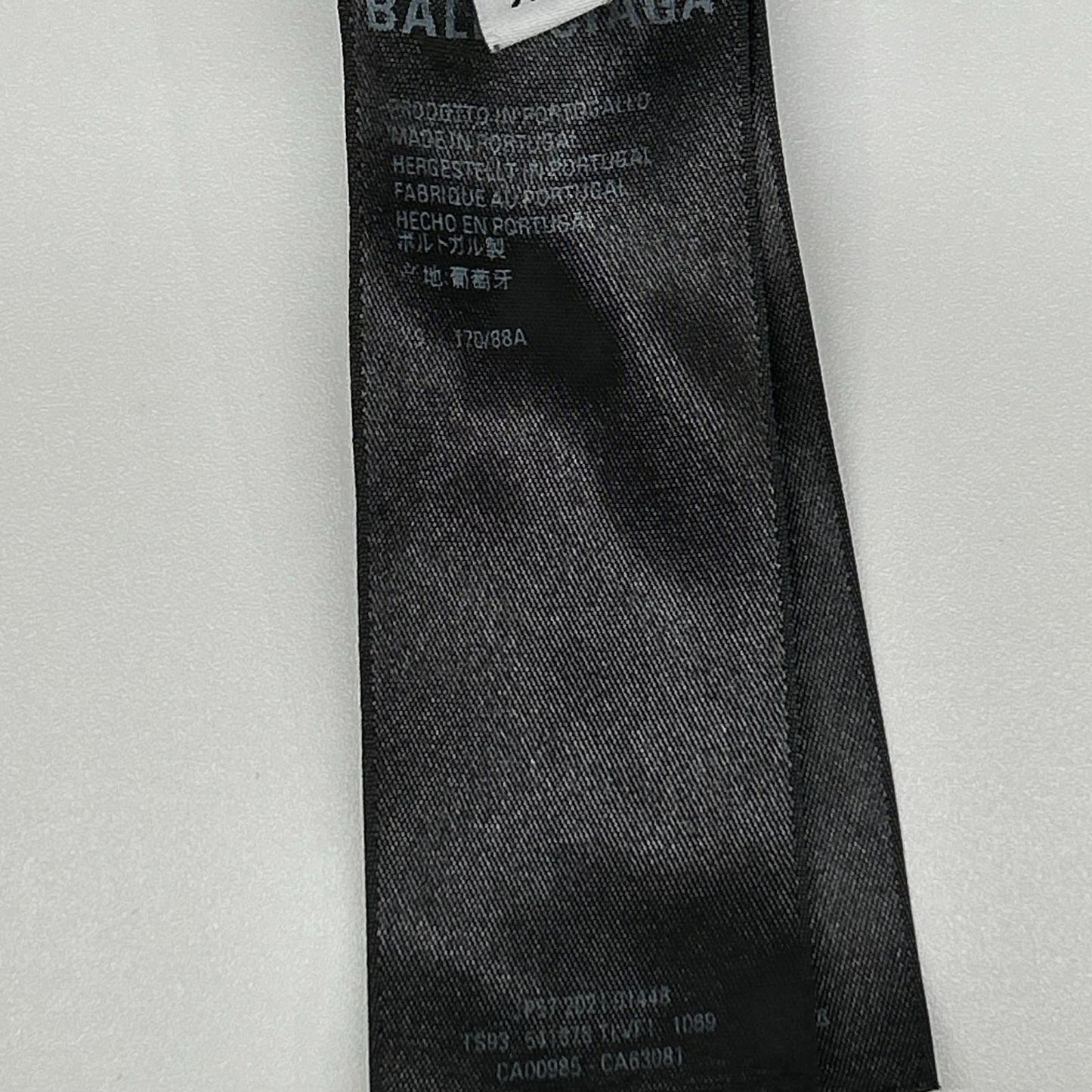 BALENCIAGA Black Slime Logo Oversized T-Shirt Size XS