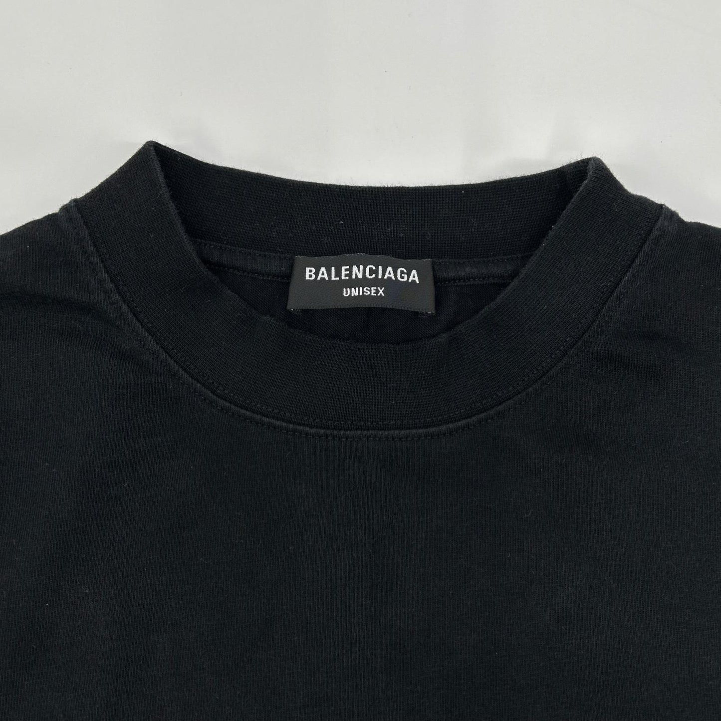 BALENCIAGA Black Slime Logo Oversized T-Shirt Size XS