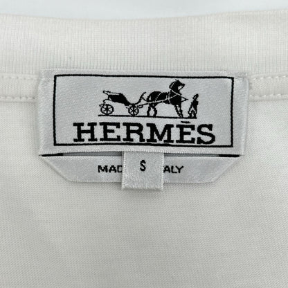 HERMES White Layered Sleeve Crewneck Cotton T-Shirt Size S