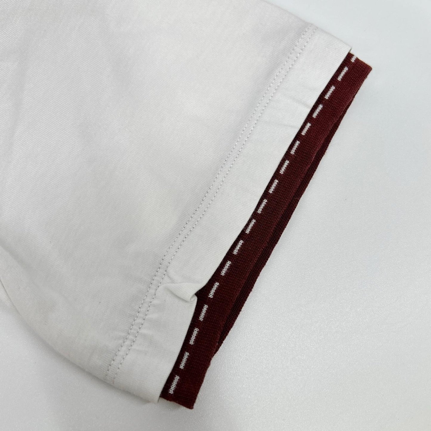 HERMES White Layered Sleeve Crewneck Cotton T-Shirt Size S