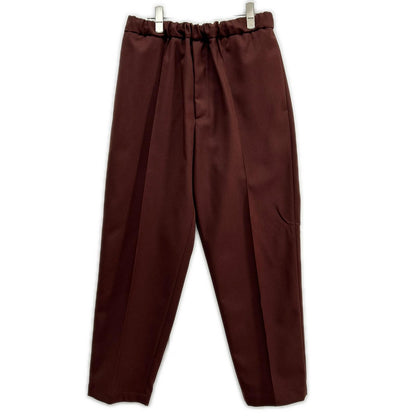 JILSANDER J21KA0012 Gabardine Tapered Pants Brown Size 44