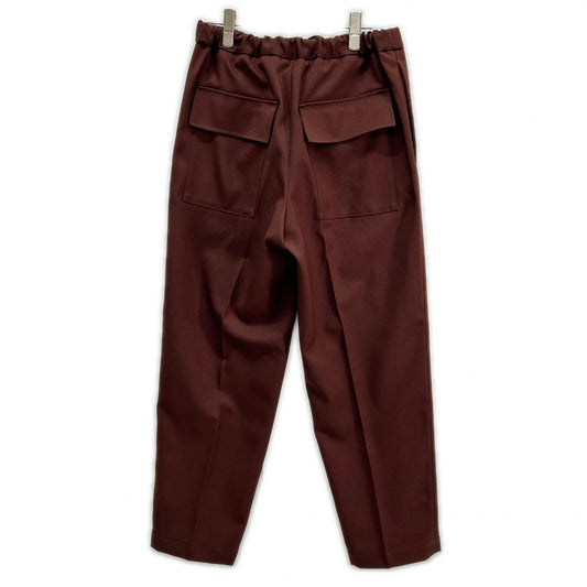 JILSANDER J21KA0012 Gabardine Tapered Pants Brown Size 44