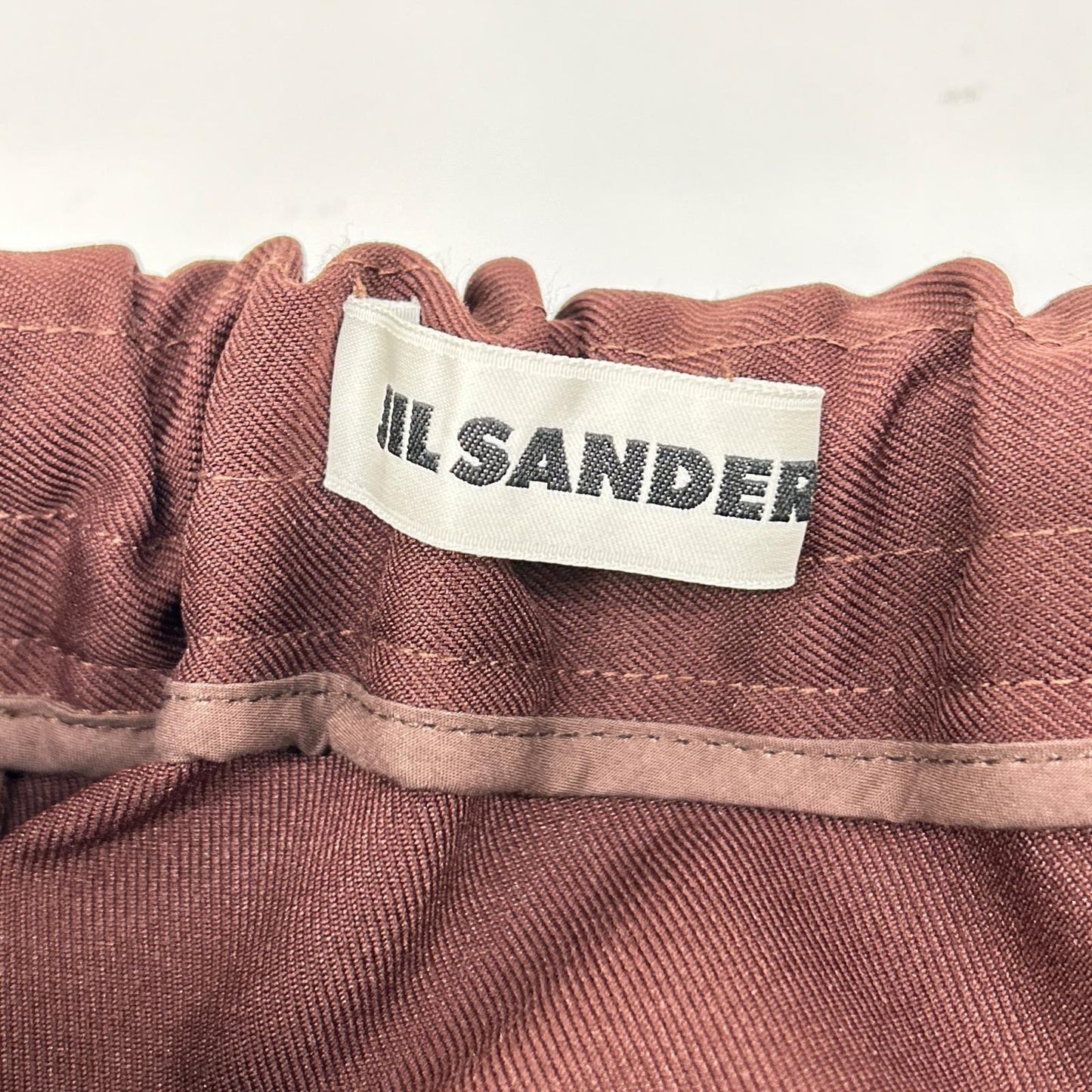 JILSANDER J21KA0012 Gabardine Tapered Pants Brown Size 44