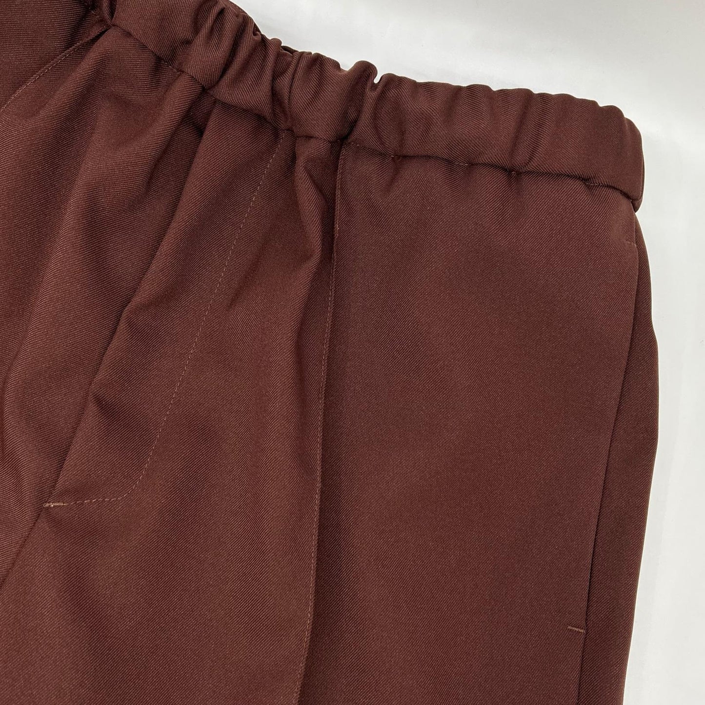 JILSANDER J21KA0012 Gabardine Tapered Pants Brown Size 44