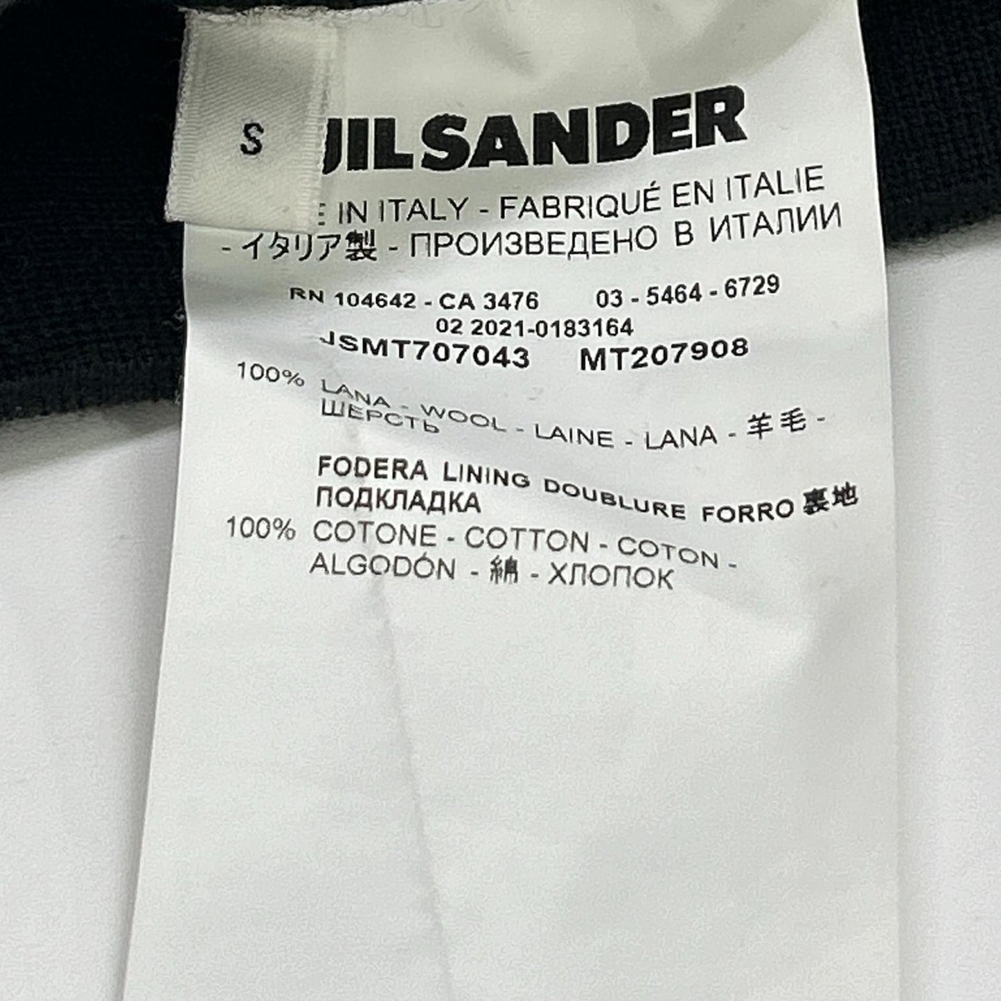 JILSANDER JSMT707043 Wool Joggers Black Size S