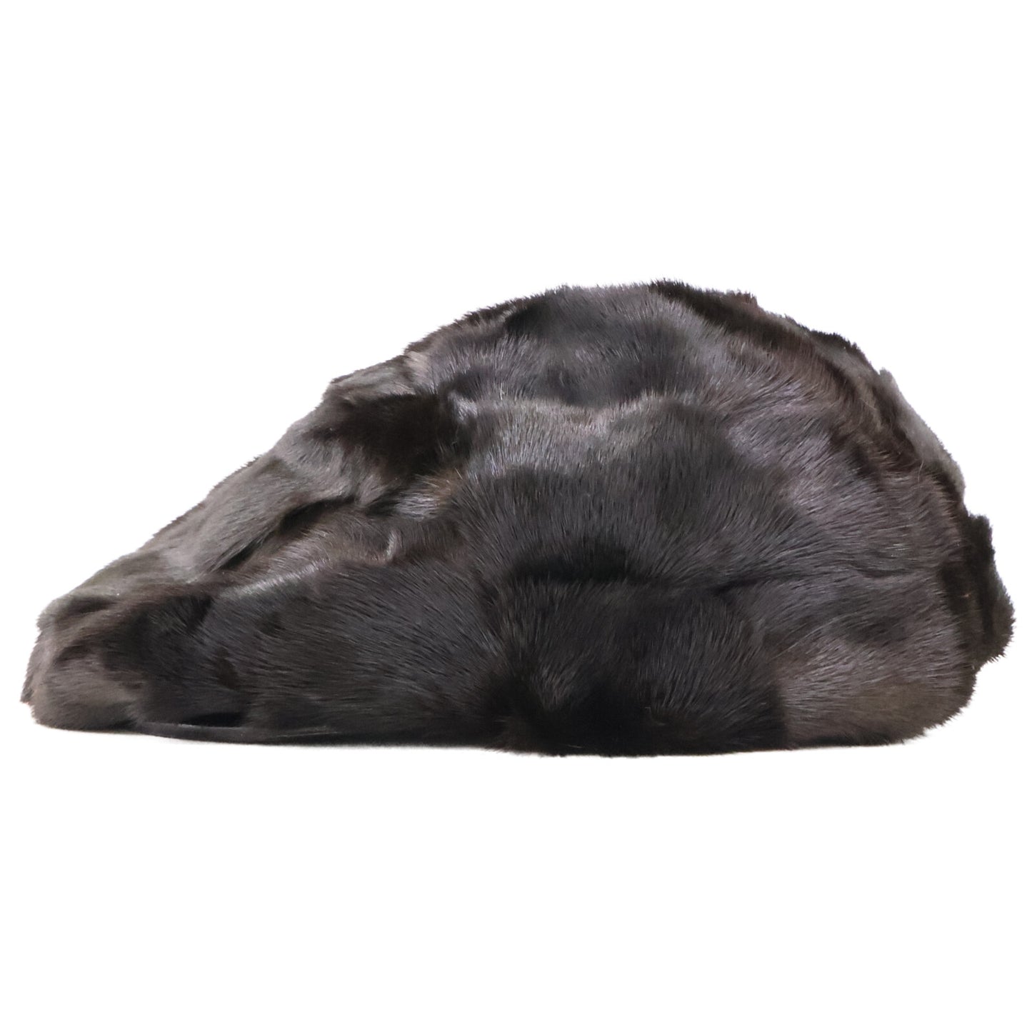 BURBERRY Mink Fur Flat Cap Black Size M