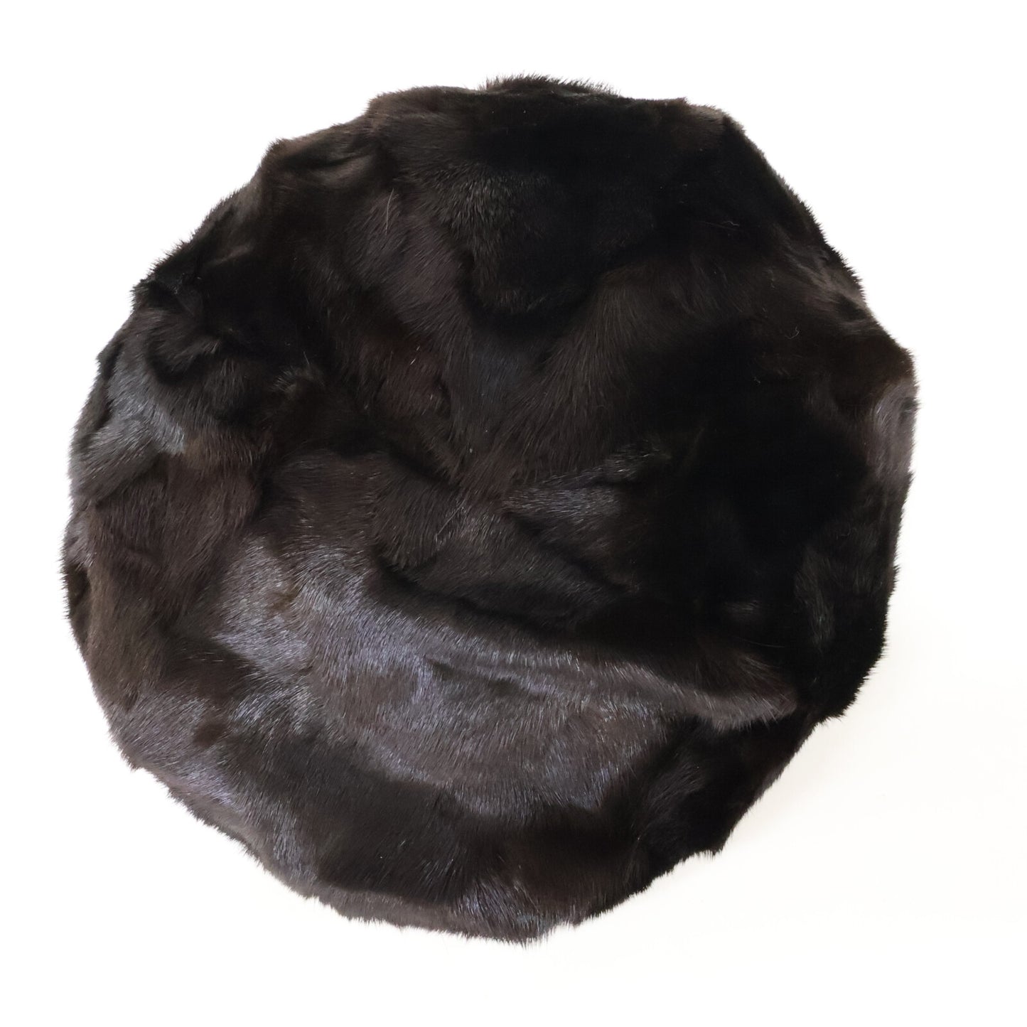 BURBERRY Mink Fur Flat Cap Black Size M