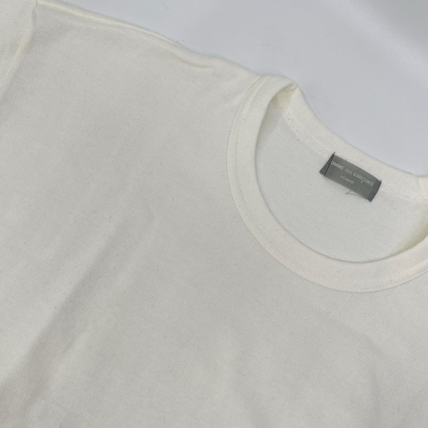 COMMEdesGARCONS HOMME 90s Ribbed T-Shirt White