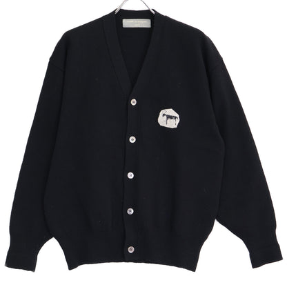 COMMEdesGARCONS HOMME AD1991 Elk Print Cardigan Black