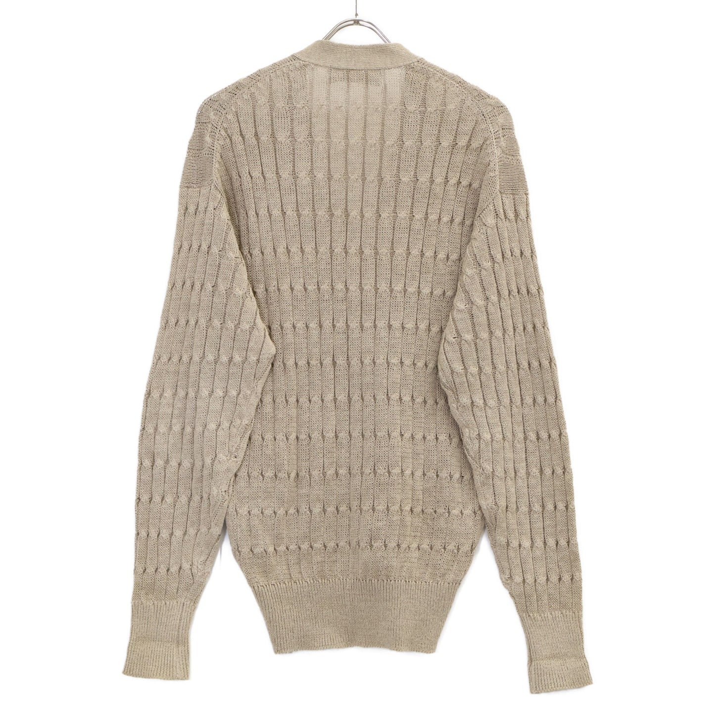 COMMEdesGARCONS HOMME 90s Linen Knit Cardigan Beige