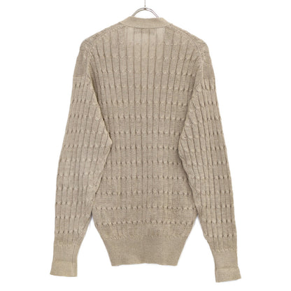 COMMEdesGARCONS HOMME 90s Linen Knit Cardigan Beige