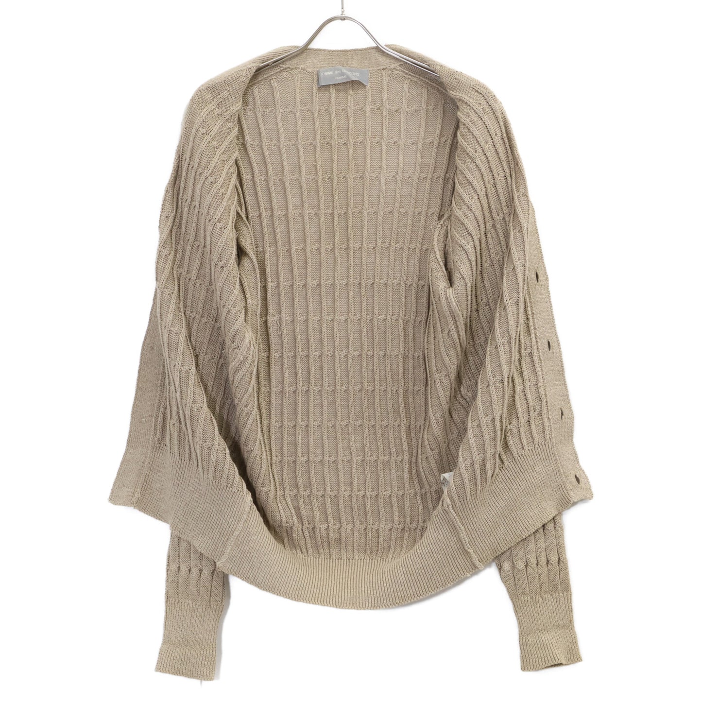 COMMEdesGARCONS HOMME 90s Linen Knit Cardigan Beige