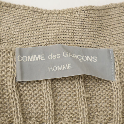 COMMEdesGARCONS HOMME 90s Linen Knit Cardigan Beige