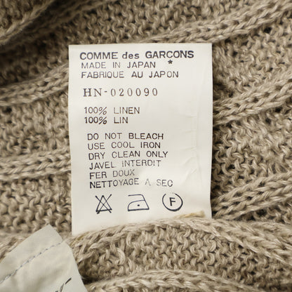 COMMEdesGARCONS HOMME 90s Linen Knit Cardigan Beige