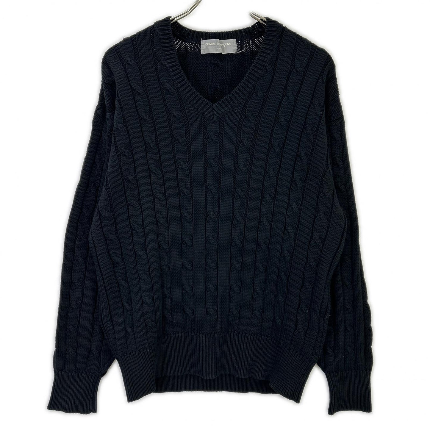 COMMEdesGARCONS HOMME 89' Aran Knit Black Cotton
