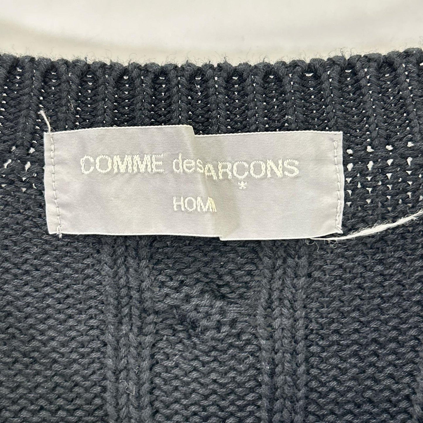 COMMEdesGARCONS HOMME 89' Aran Knit Black Cotton