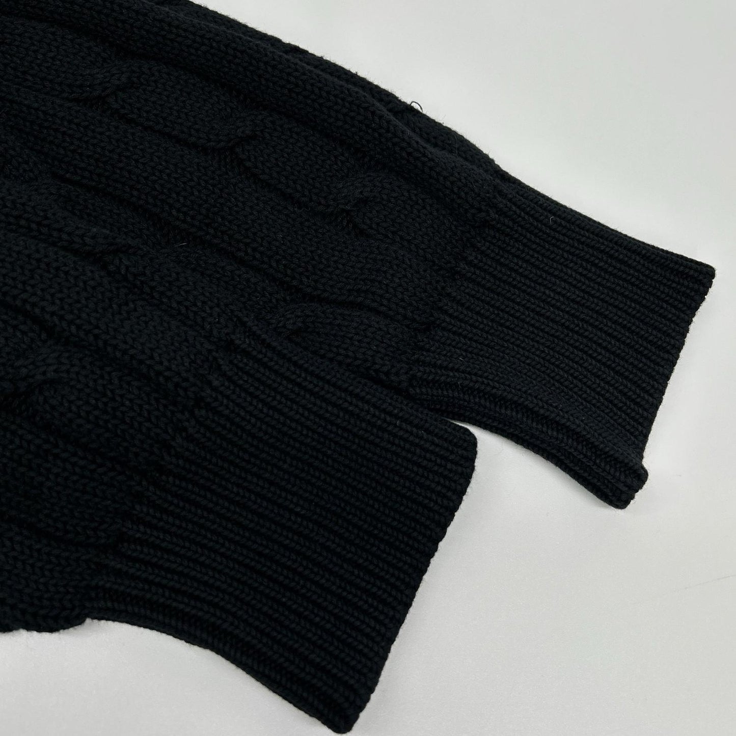 COMMEdesGARCONS HOMME 89' Aran Knit Black Cotton
