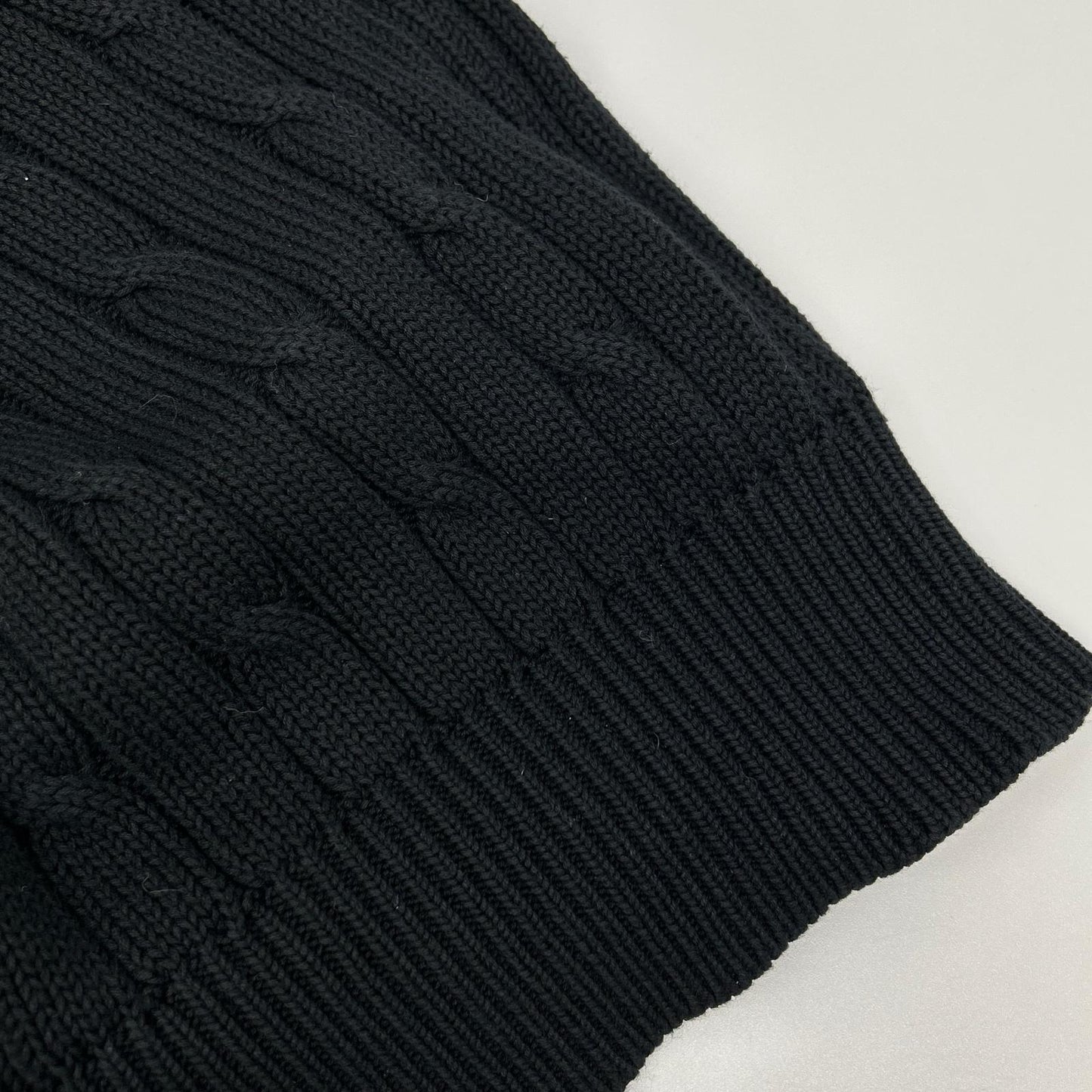 COMMEdesGARCONS HOMME 89' Aran Knit Black Cotton