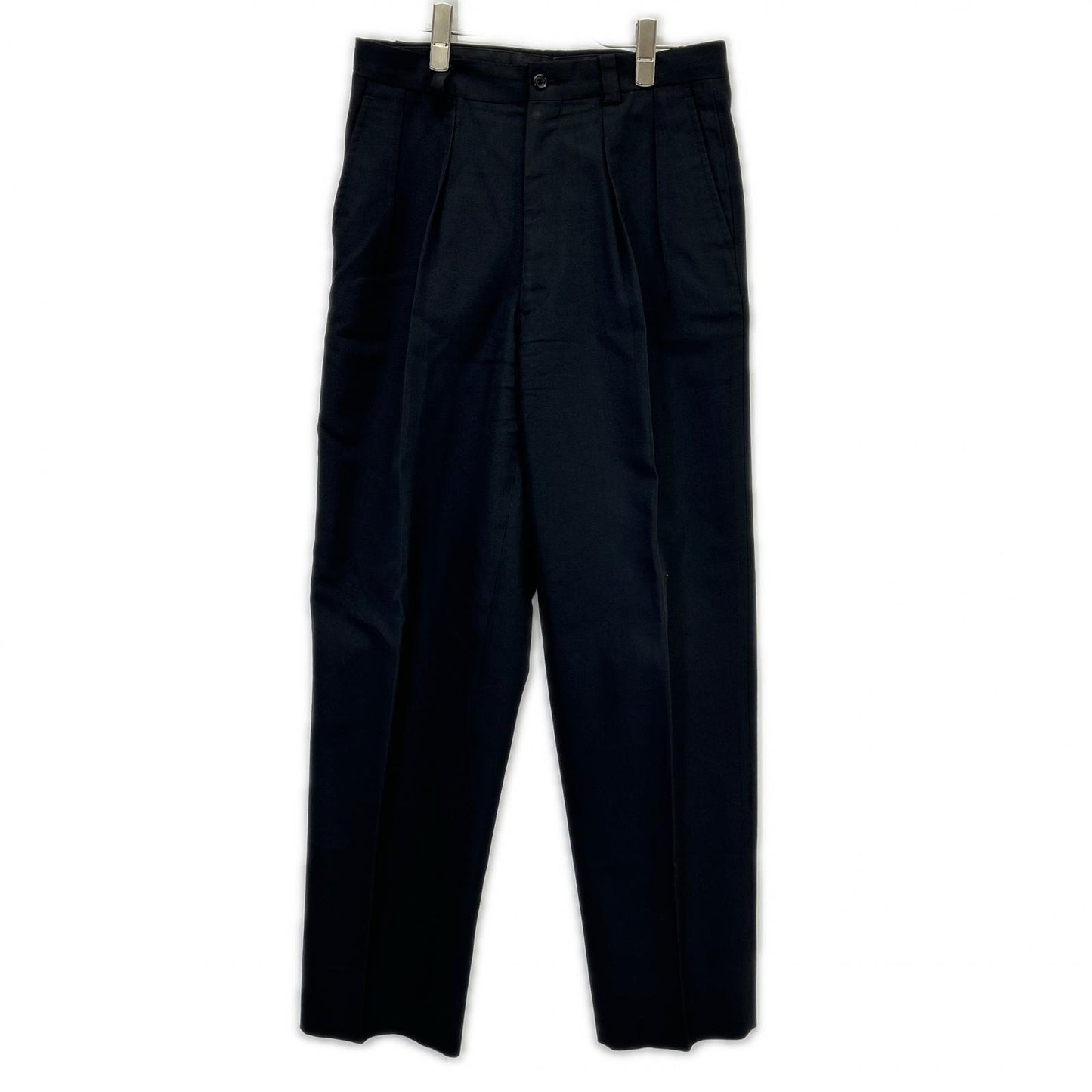 COMMEdesGARCONS HOMME 80s Black 2-Tuck Wide Trousers Size M