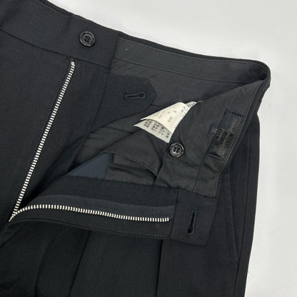 COMMEdesGARCONS HOMME 80s Black 2-Tuck Wide Trousers Size M
