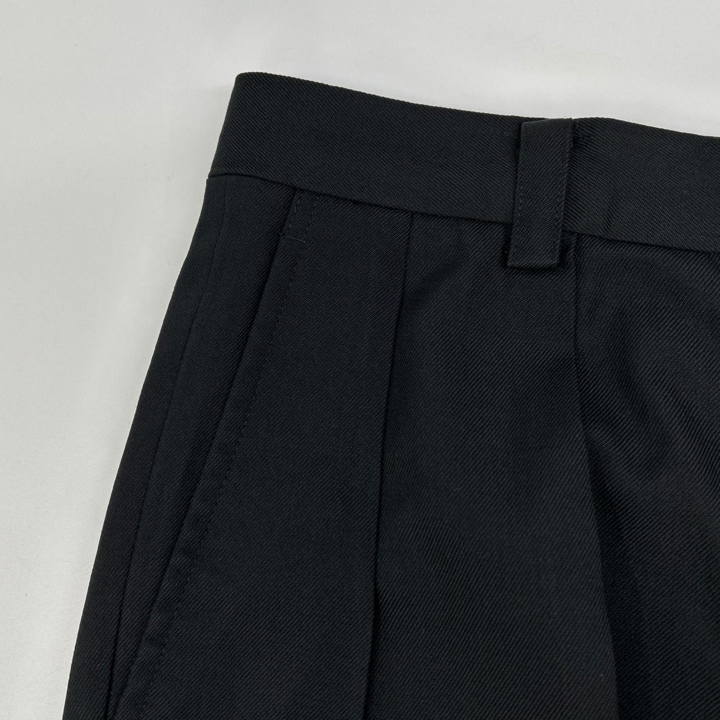 COMMEdesGARCONS HOMME 80s Black 2-Tuck Wide Trousers Size M