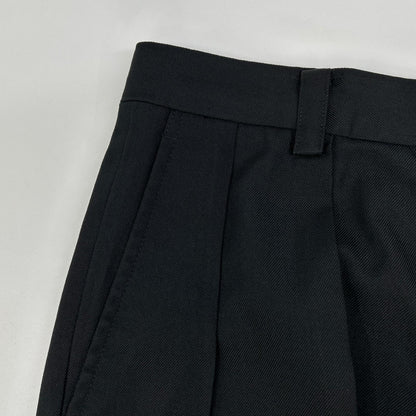 COMMEdesGARCONS HOMME 80s Black 2-Tuck Wide Trousers Size M
