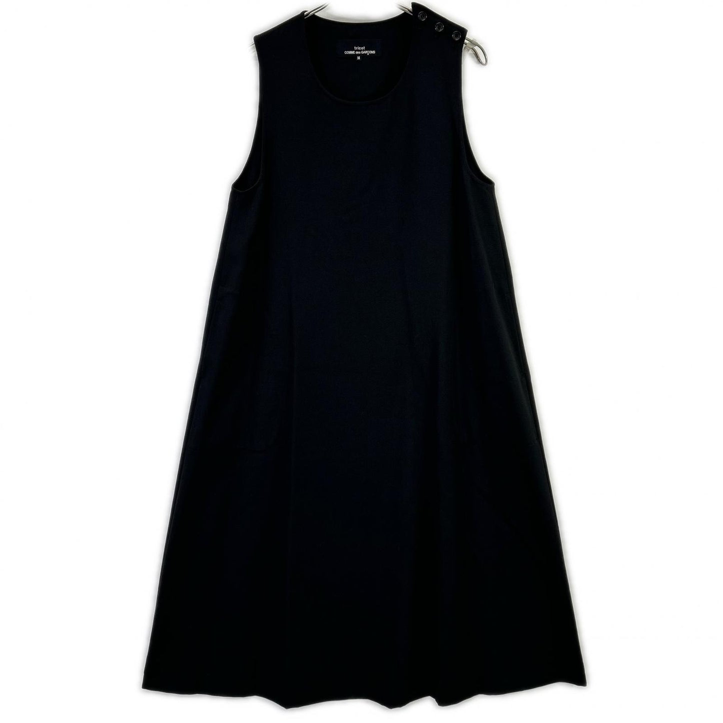 tricotCOMMEdesGARCONS 90s Black Flared Dress Size M