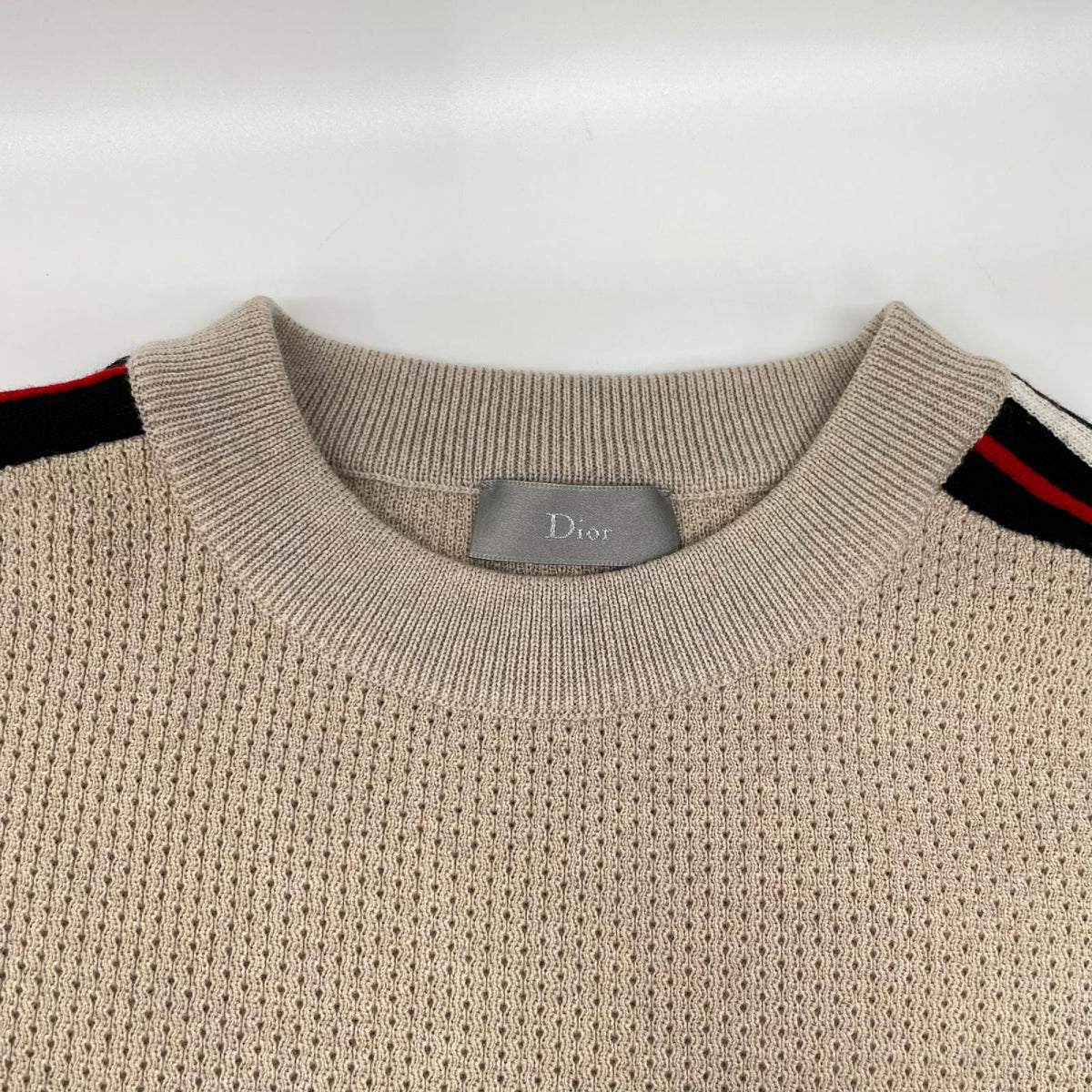 Dior HOMME Kris Van Assche Era Trimming Knit Beige Size XS