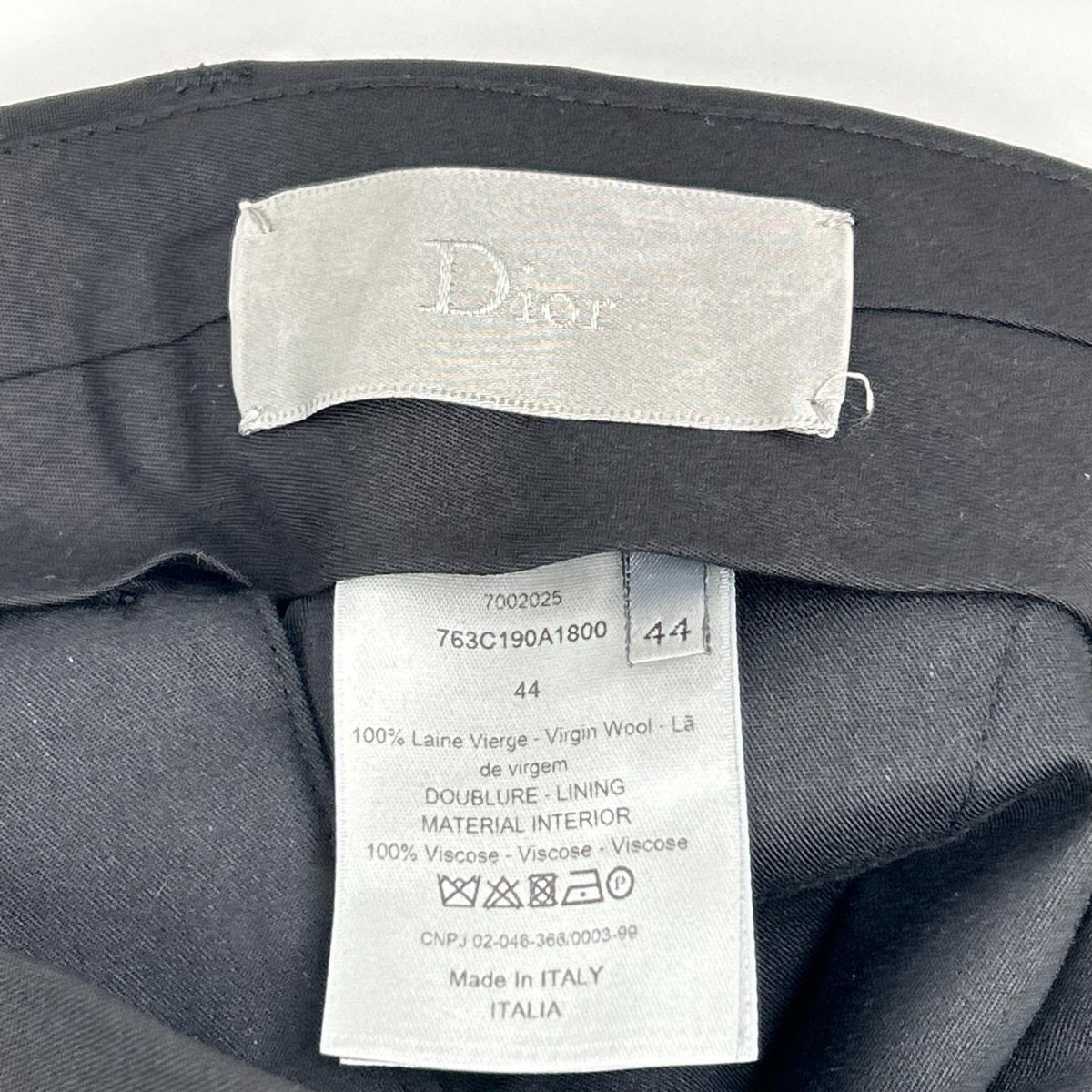 Dior HOMME Kris Van Assche Wool Trousers Black Size 44