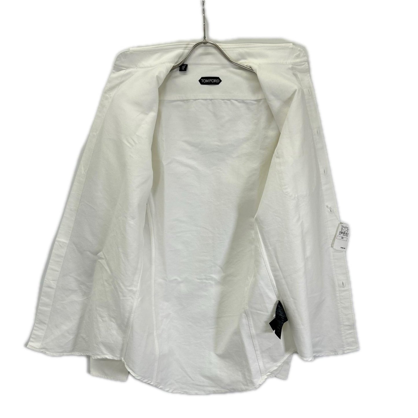 TOM FORD White Cotton Oxford Shirt Size 38