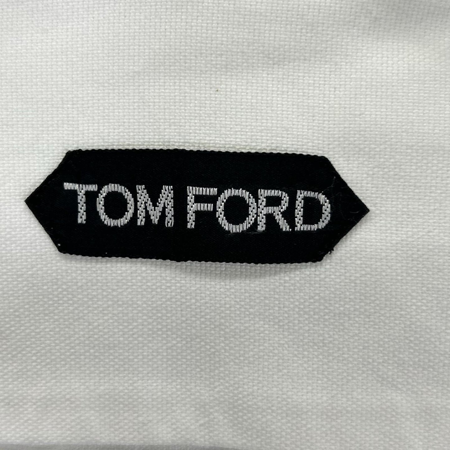 TOM FORD White Cotton Oxford Shirt Size 38