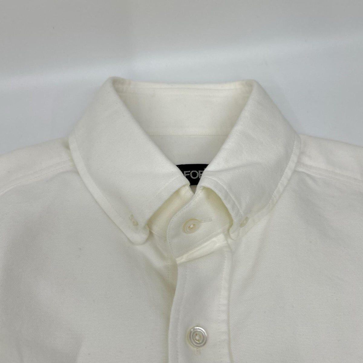 TOM FORD White Cotton Oxford Shirt Size 38
