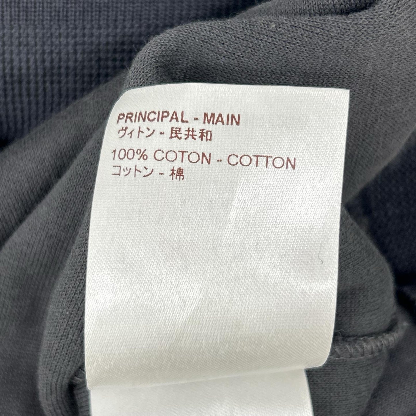 LOUIS VUITTON Kim Jones Era Dark Gray Cotton Knit Size XS