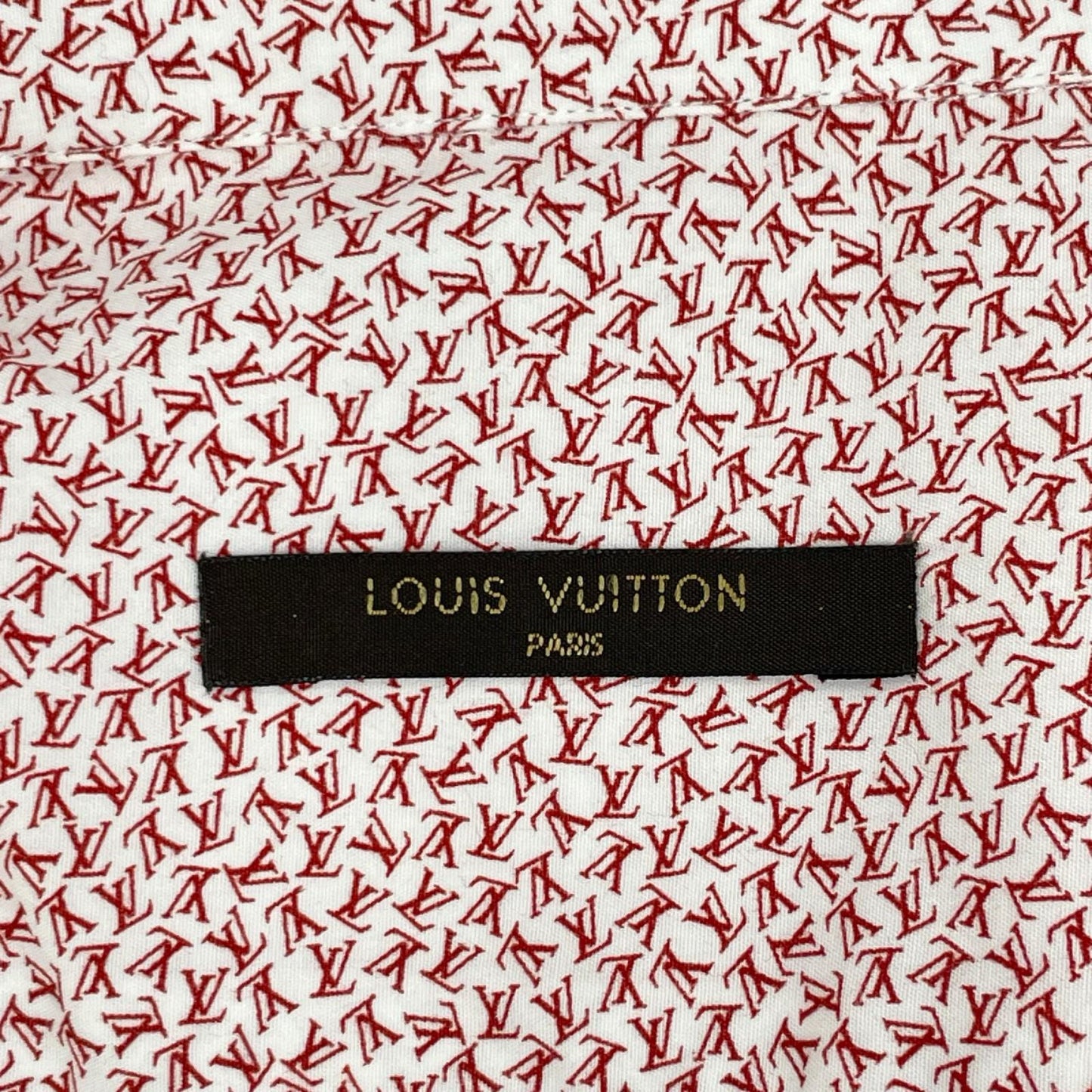 LOUIS VUITTON Kim Jones Era Micro LV Logo Shirt Size XS