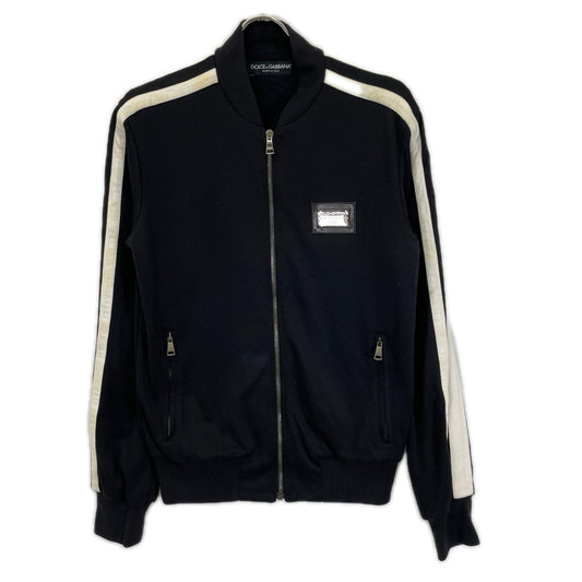 DOLCE&GABBANA Black Polyester Track Jacket Size 46