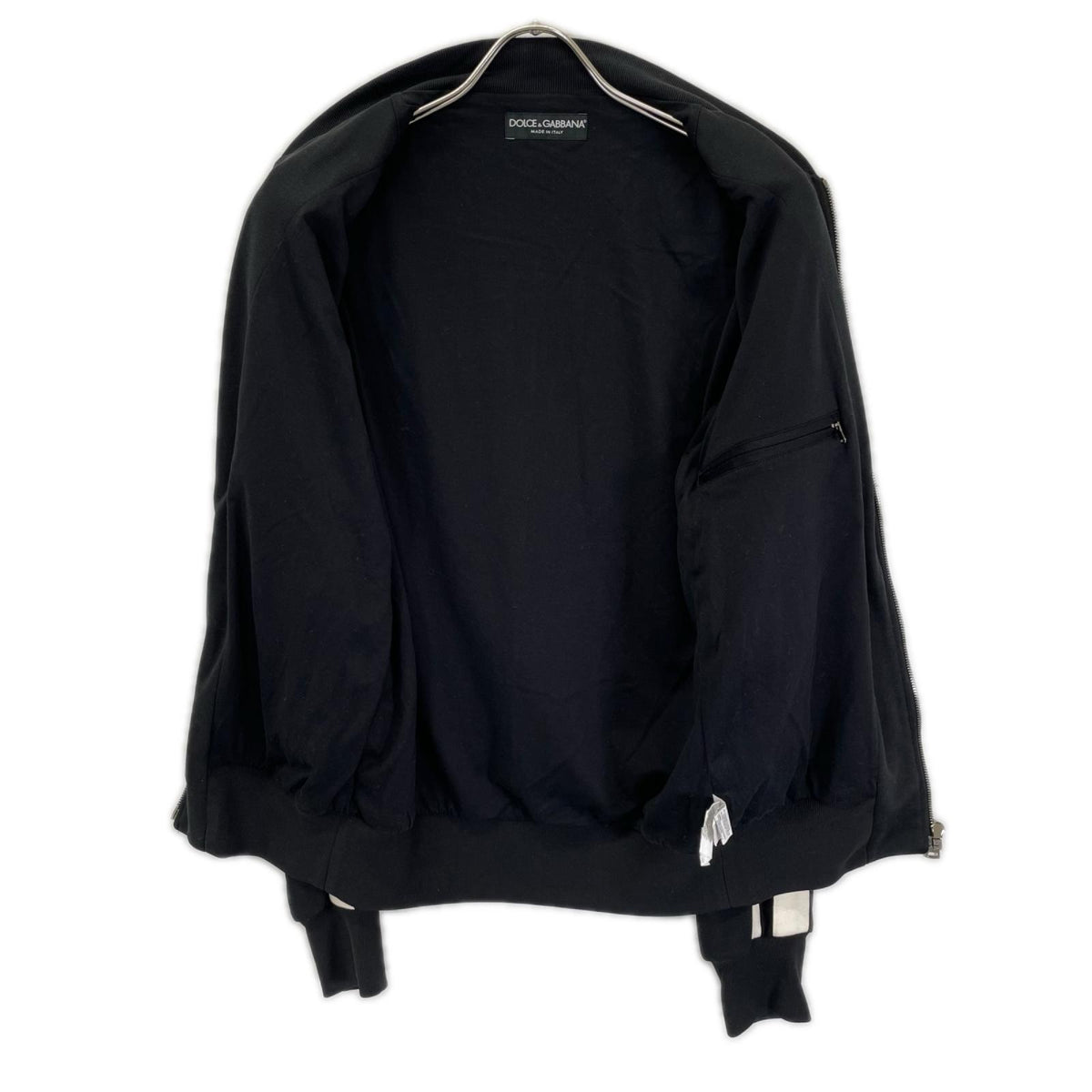 DOLCE&GABBANA Black Polyester Track Jacket Size 46