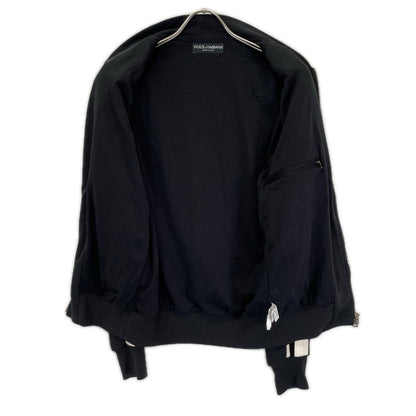 DOLCE&GABBANA Black Polyester Track Jacket Size 46