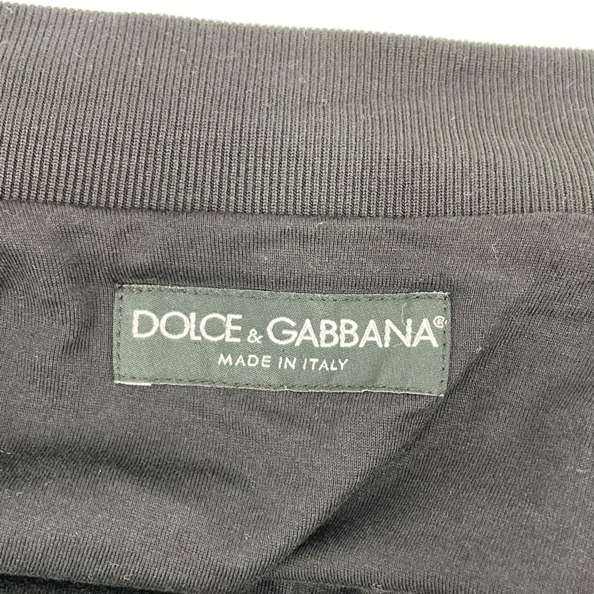 DOLCE&GABBANA Black Polyester Track Jacket Size 46