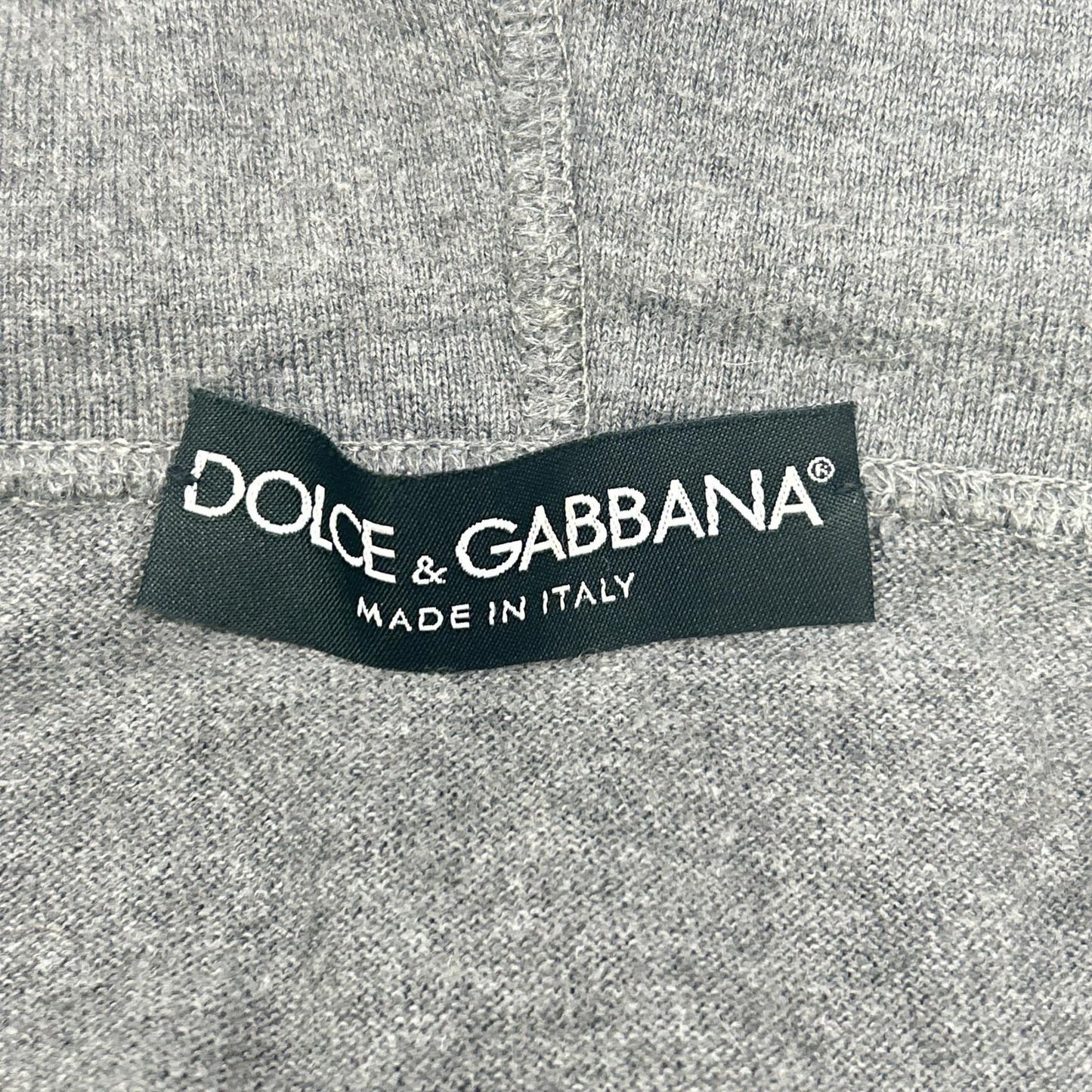 DOLCE&GABBANA Gray Cotton Cashmere Zip-Up Size 46
