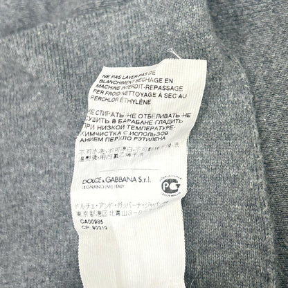 DOLCE&GABBANA Gray Cotton Cashmere Zip-Up Size 46