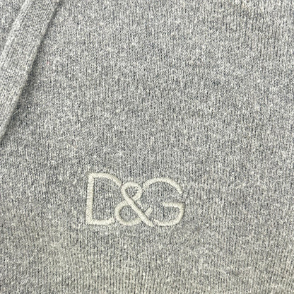 DOLCE&GABBANA Gray Cotton Cashmere Zip-Up Size 46