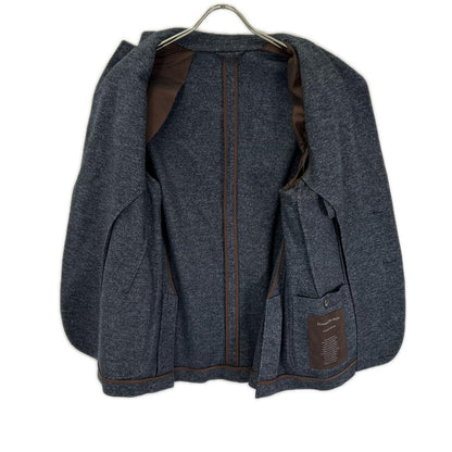 Ermenegildo Zegna Gray Cotton Jersey Jacket Size 48