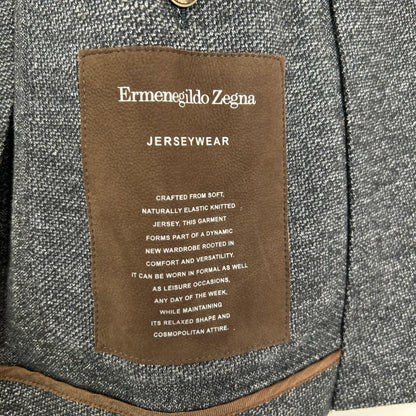 Ermenegildo Zegna Gray Cotton Jersey Jacket Size 48