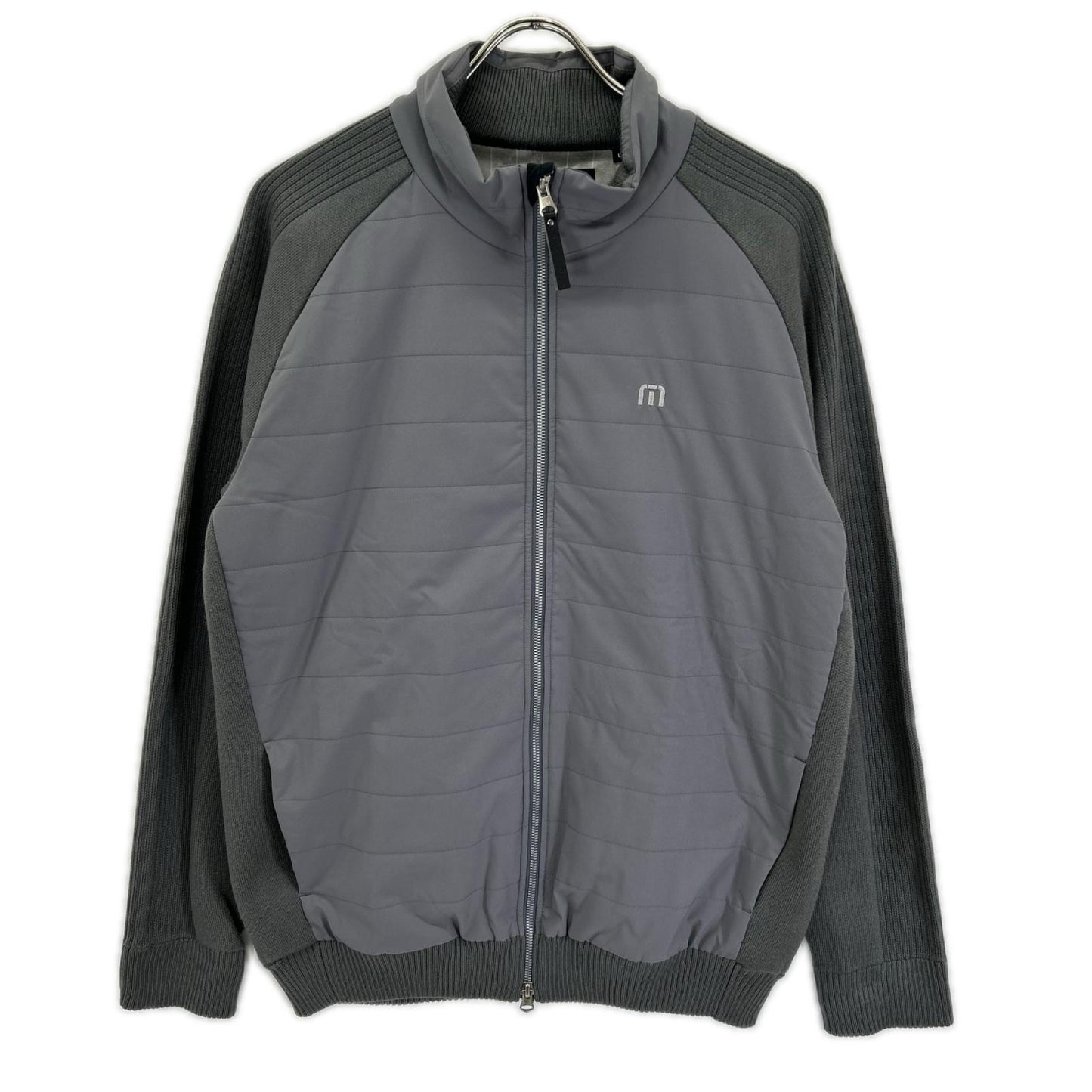 Travis Mathew Gray Hybrid Knit Insulation Jacket Size L