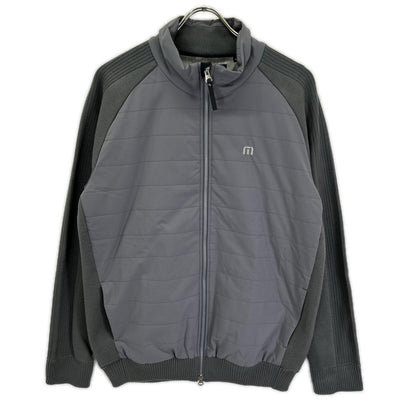 Travis Mathew Gray Hybrid Knit Insulation Jacket Size L