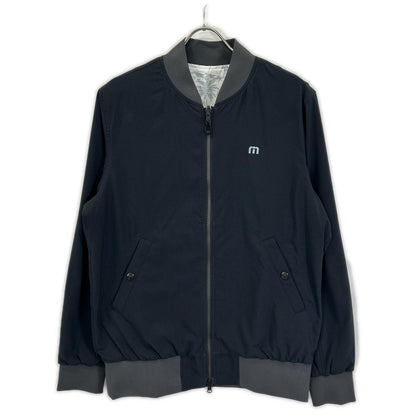 Travis Mathew Black Palm Tree Bomber Jacket Size L