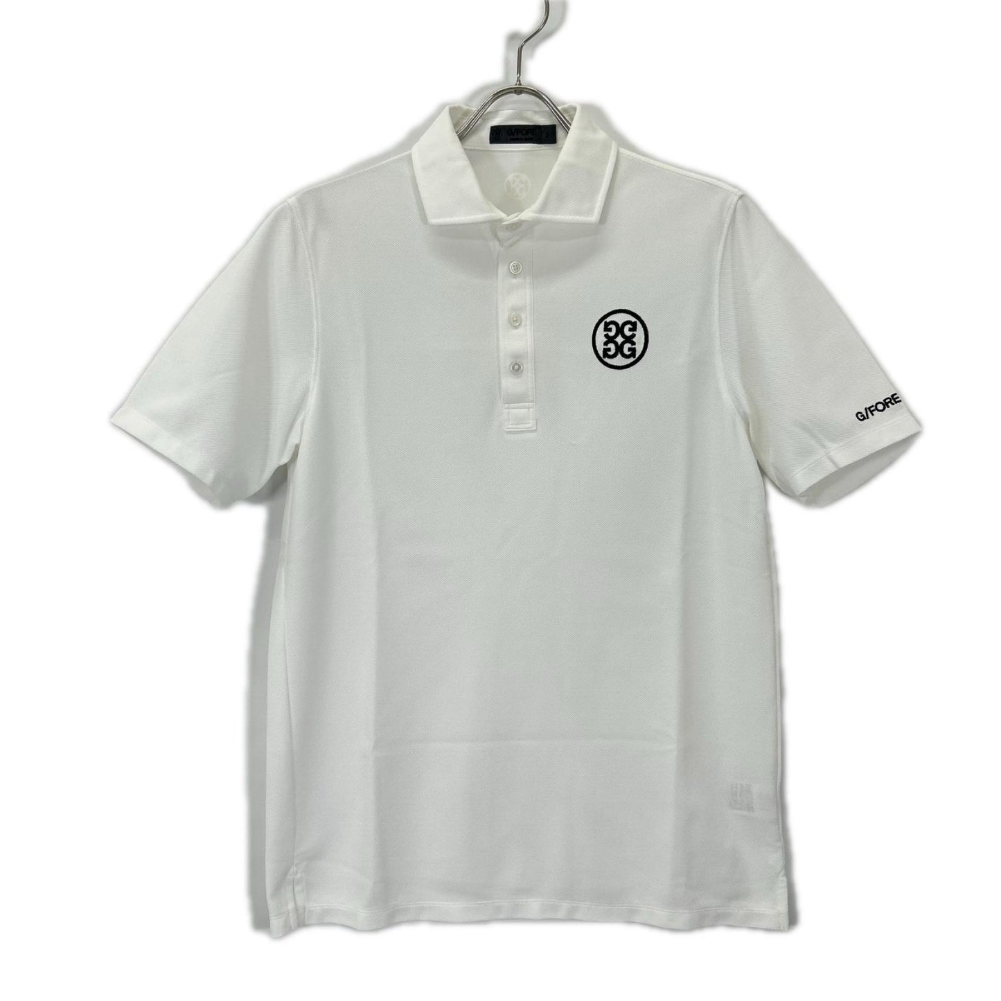 FORE Logo Pique Polo Shirt White Size 2