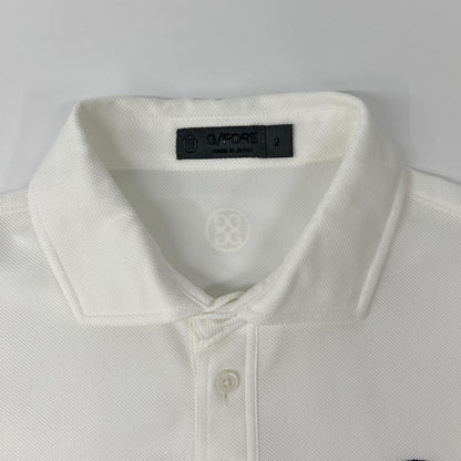 FORE Logo Pique Polo Shirt White Size 2