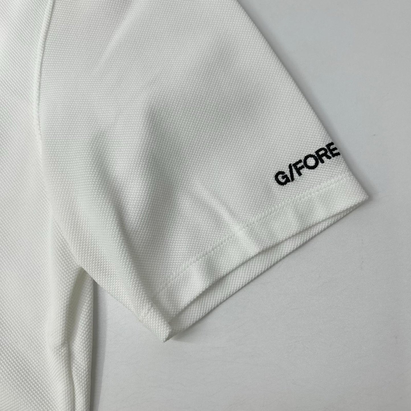 FORE Logo Pique Polo Shirt White Size 2