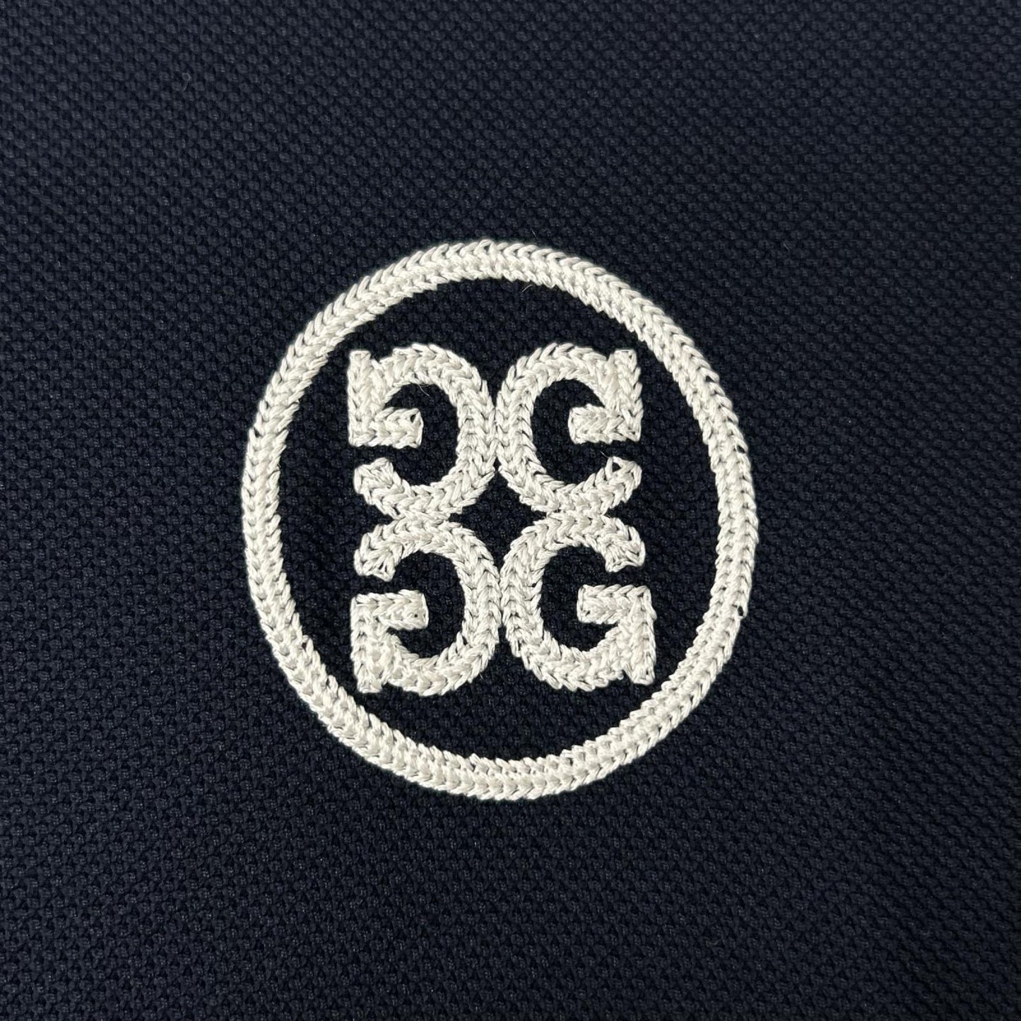 FORE Logo Embroidered Pique Polo Shirt Navy Size 2